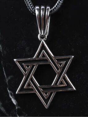 Sterling Silver Star of David Pendant Necklace - Silver